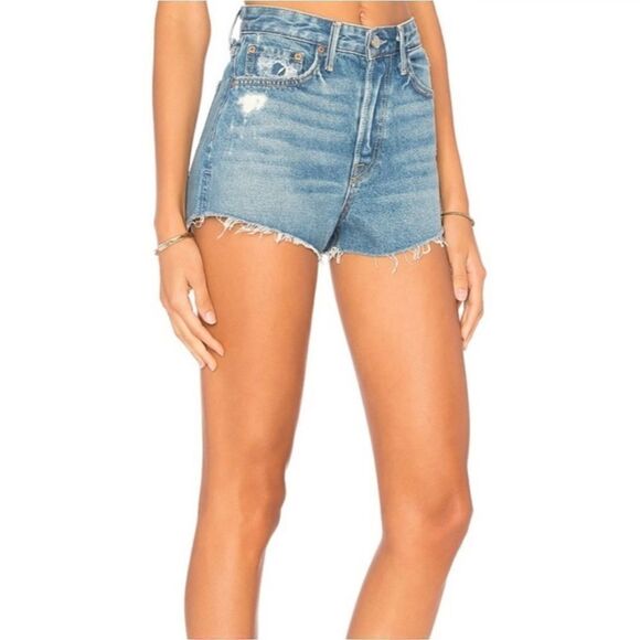 GRLFRND Cindy Psychedelic Shack Jean shorts - Picture 1 of 6